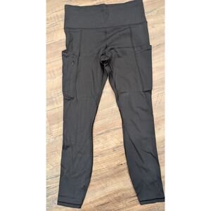 Athleta Black Leggings W/ Zipper Pocket Size Small